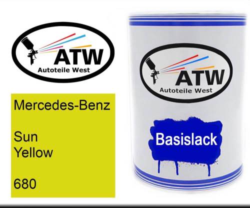 Mercedes-Benz, Sun Yellow, 680: 500ml Lackdose, von ATW Autoteile West.